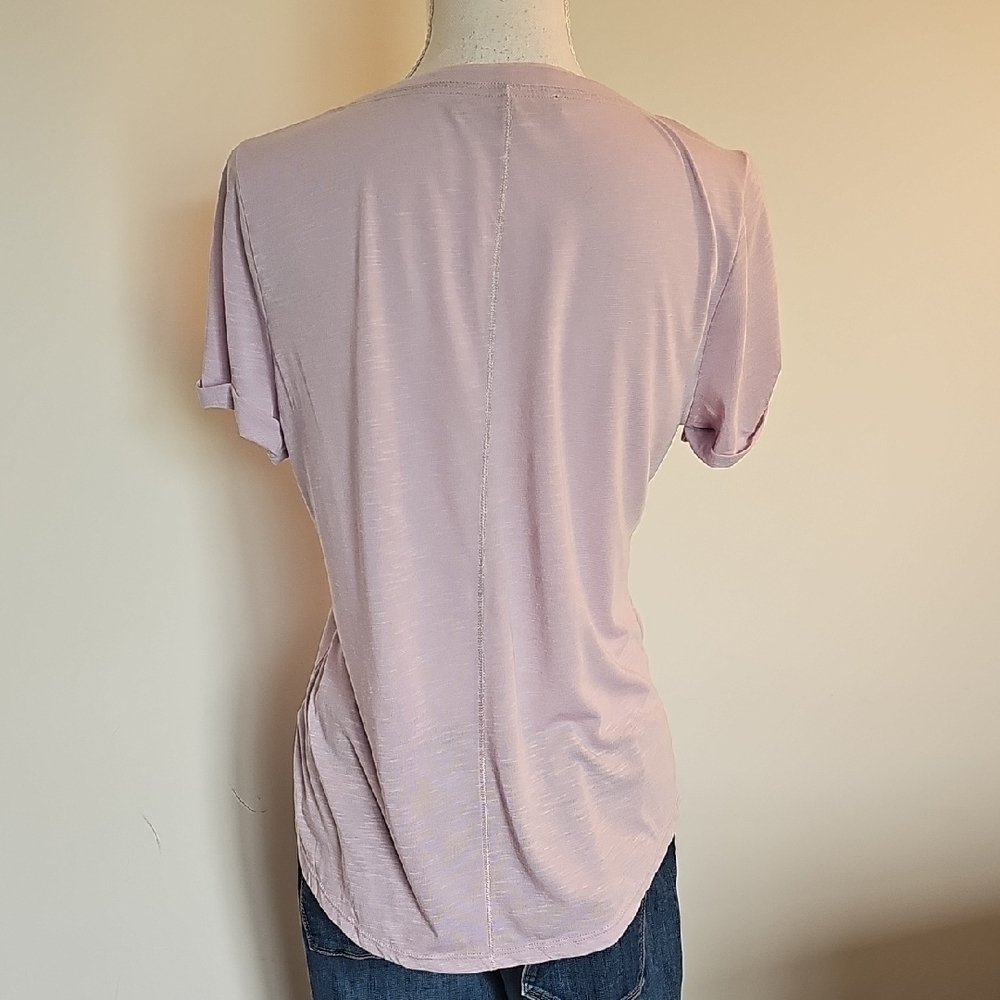 WHBM Women's V-Neck Light Light Purple Top - Picture 4 of 6
